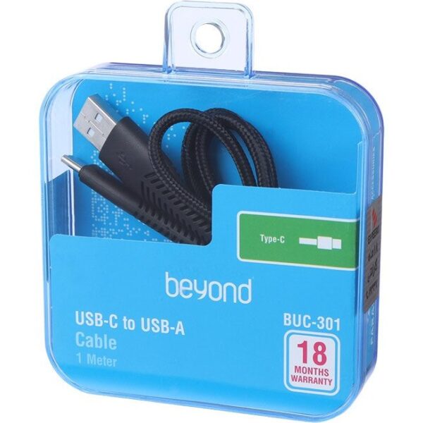 کابل تایپ سی فست شارژ Beyond BUC-301 2.1A 1m